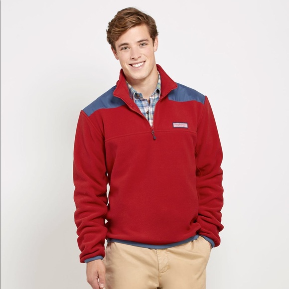 vineyard vines fleece quarter zip